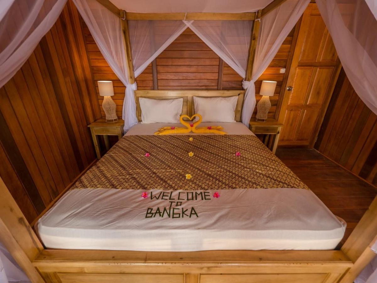 Bungalow de 30 m² con 1 habitación/es y 1 baño/s de uso privado, en Pulau Bangka Totohe Exterior foto